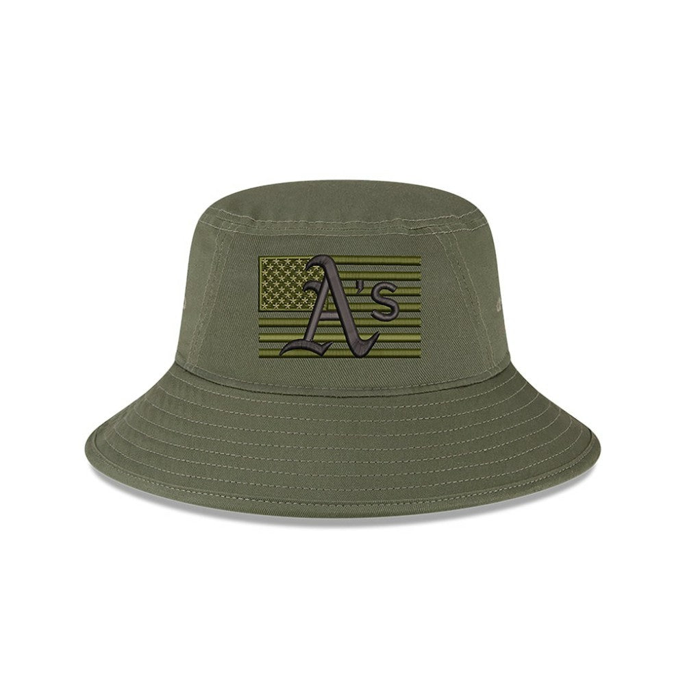 Athletics New Era 2023 Armed Forces Day Bucket Hat - Green Hats