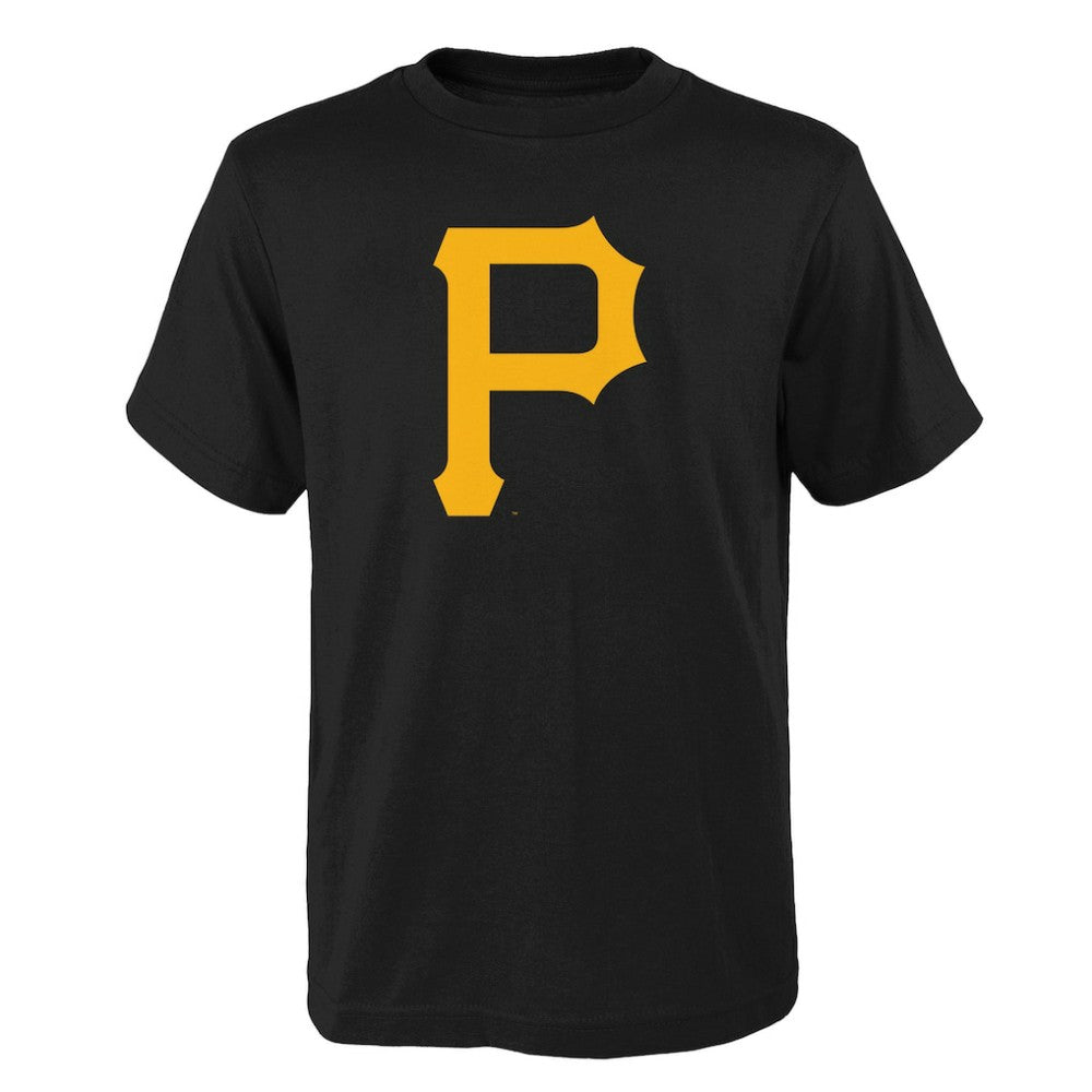 Pittsburgh Pirates Youth Logo Primary Team T-Shirt - Black T-shirts