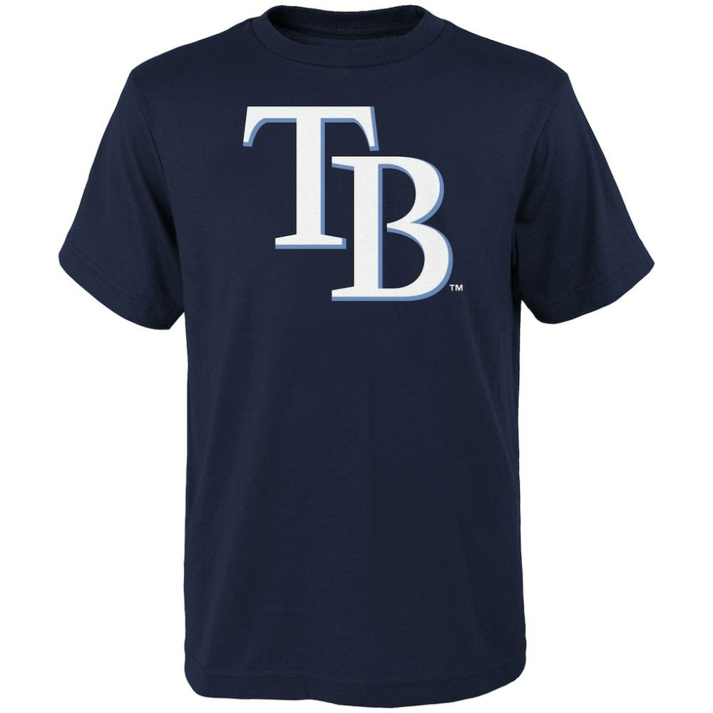 Tampa Bay Rays Youth Logo Primary Team T-Shirt - Navy T-shirts