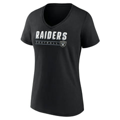 Las Vegas Raiders Women's Primary Play V-Neck T-Shirt - Black T-shirts