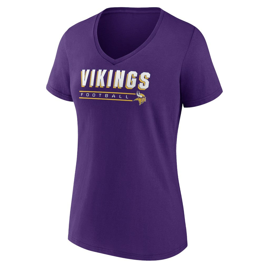 Minnesota Vikings Women's Primary Play V-Neck T-Shirt - Purple T-shirts