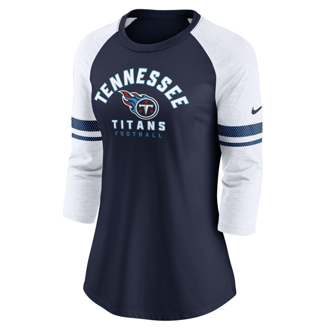 Tennessee Titans Women's Fashion 3/4-Sleeve Lightweight Raglan Fashion T-Shirt - Navy T-shirts