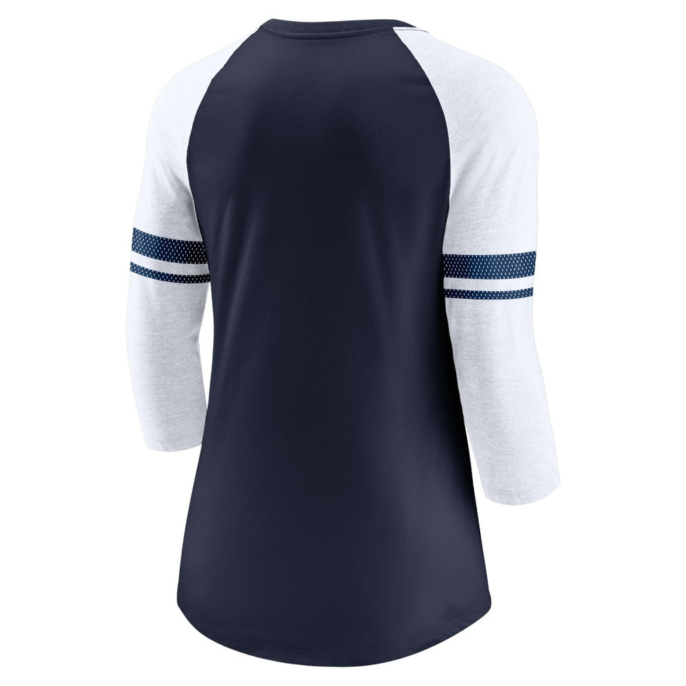 Tennessee Titans Women's Fashion 3/4-Sleeve Lightweight Raglan Fashion T-Shirt - Navy T-shirts