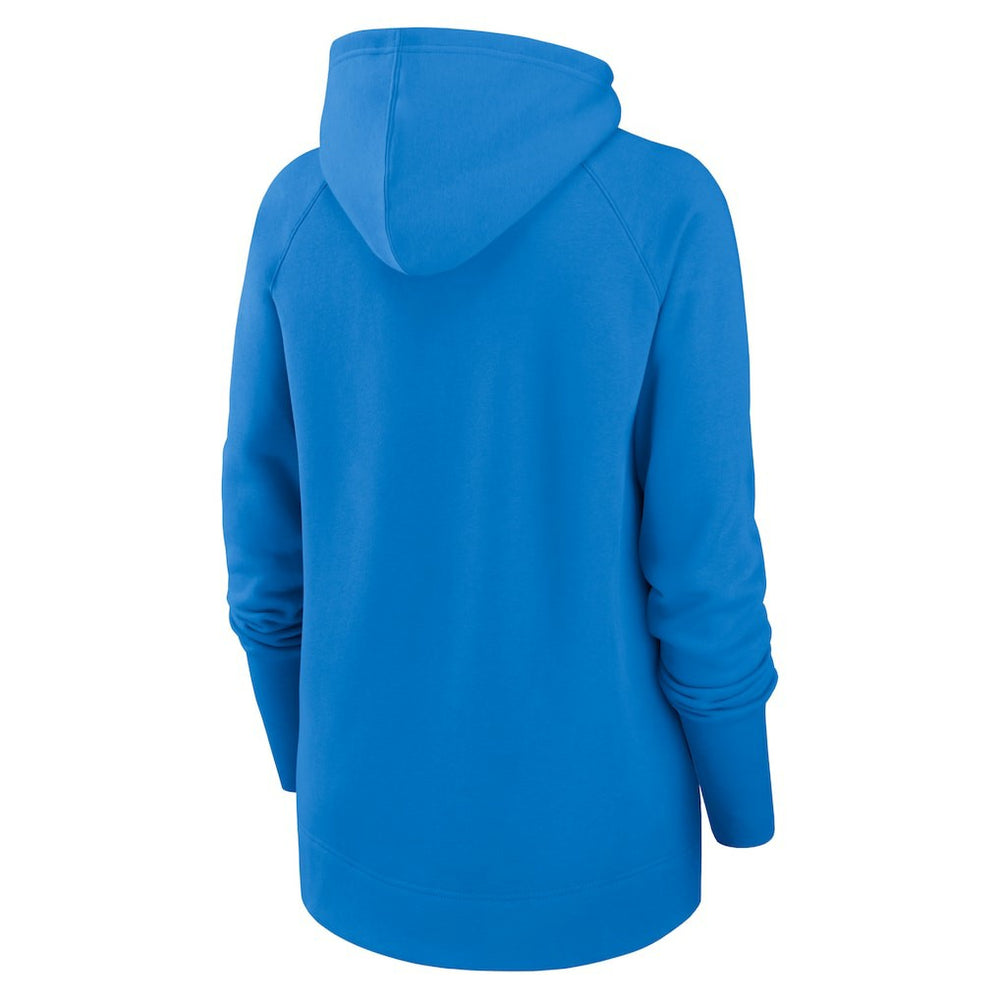 Los Angeles Chargers Women's Asymmetrical Raglan Full-Zip Hoodie - Powder Blue Hoodies