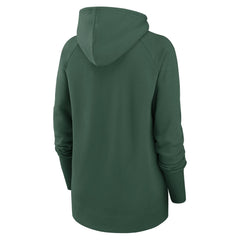 Green Bay Packers Women's Asymmetrical Raglan Full-Zip Hoodie - Green Hoodies