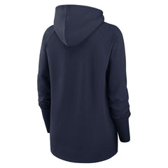 New England Patriots Women's Asymmetrical Raglan Full-Zip Hoodie - Navy Hoodies
