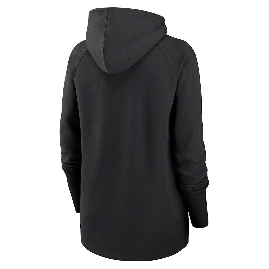 Las Vegas Raiders Women's Asymmetrical Raglan Full-Zip Hoodie - Black Hoodies