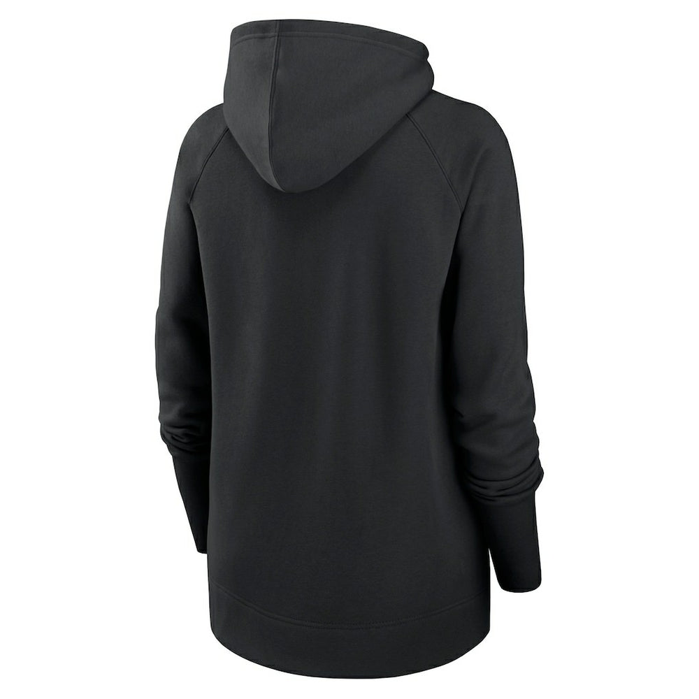 Las Vegas Raiders Women's Asymmetrical Raglan Full-Zip Hoodie - Black Hoodies