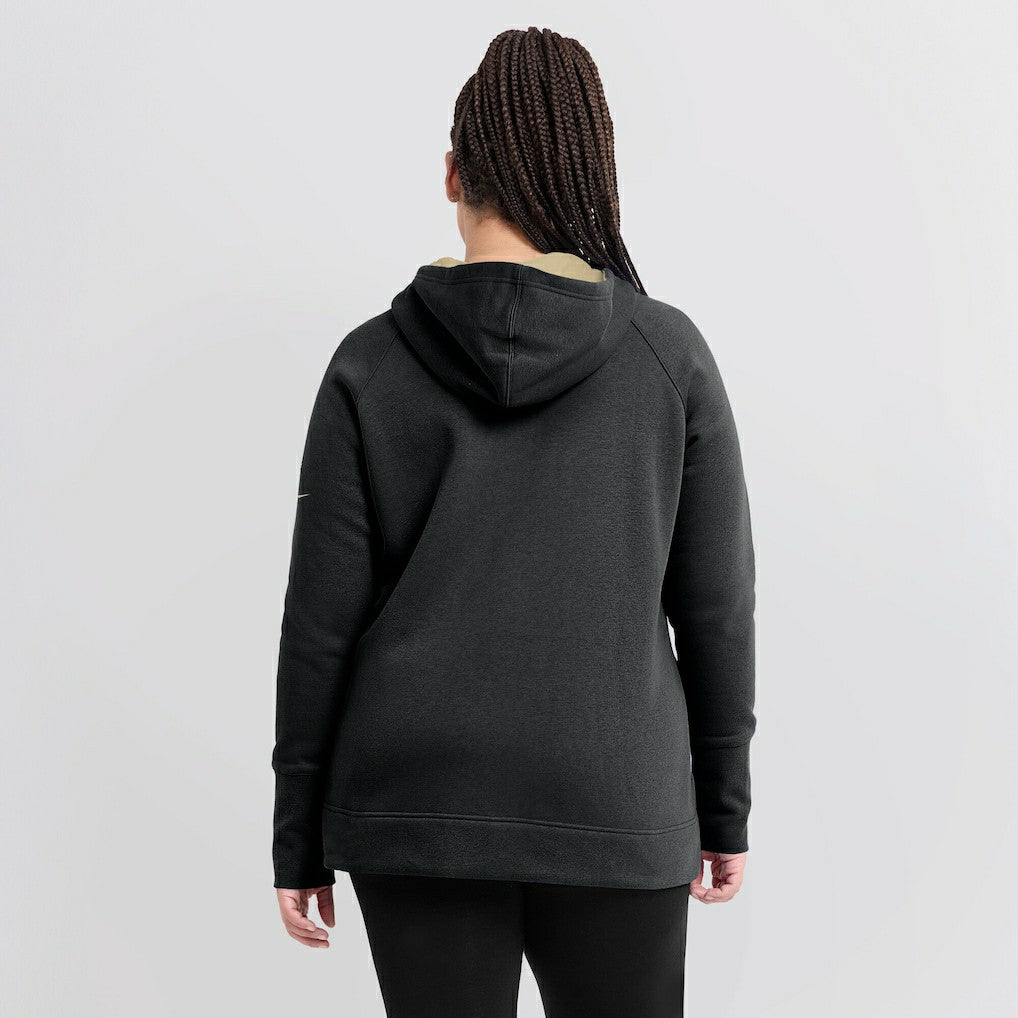 New Orleans Saints Women's Asymmetrical Raglan Full-Zip Hoodie - Black Hoodies