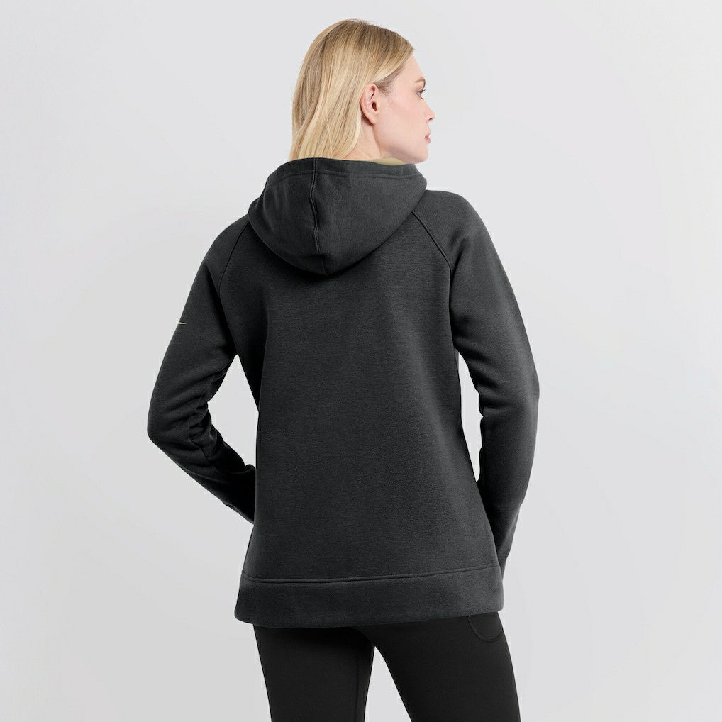 New Orleans Saints Women's Asymmetrical Raglan Full-Zip Hoodie - Black Hoodies