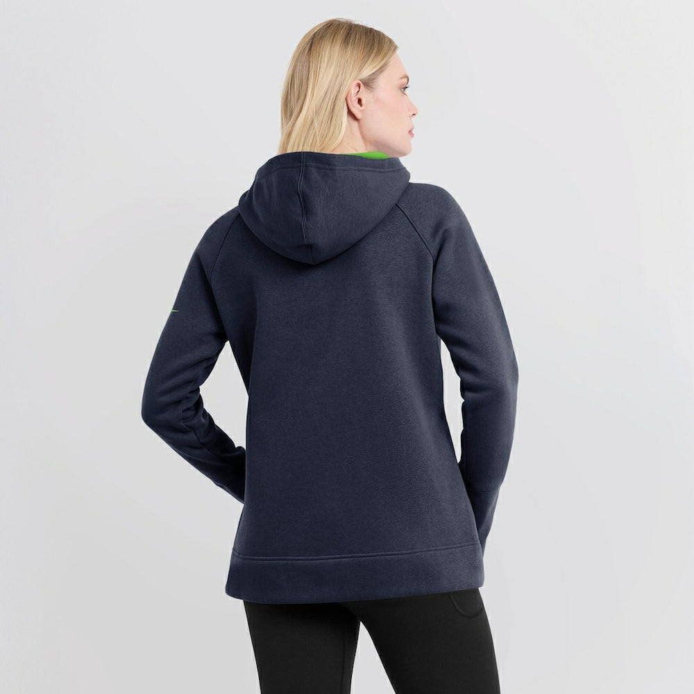 Seattle Seahawks Women's Asymmetrical Raglan Full-Zip Hoodie - College Navy Hoodies