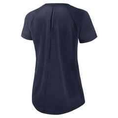New England Patriots Women's Back Slit Lightweight Fashion T-Shirt - White/Heather Scarlet T-shirts