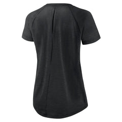 New Orleans Saints Women's Back Slit Lightweight Fashion T-Shirt - White/Heather Scarlet T-shirts