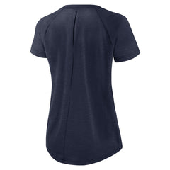 Tennessee Titans Women's Back Slit Lightweight Fashion T-Shirt - White/Heather Scarlet T-shirts