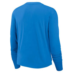 Los Angeles Chargers Women's Modest Crop Performance Long Sleeve T-Shirt - Powder Blue T-shirts