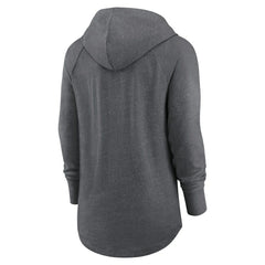 Pittsburgh Steelers Women's Raglan Funnel Neck Pullover Hoodie - Heather Charcoal Hoodies