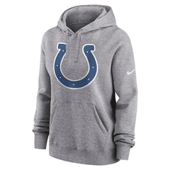 Indianapolis Colts Women's Team Logo Club Fleece Pullover Hoodie - Heather Gray Hoodies