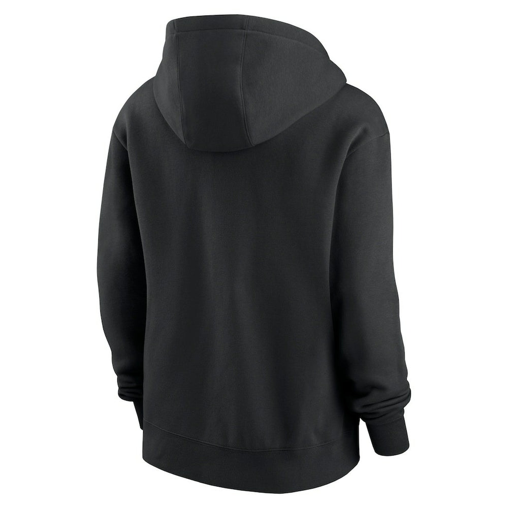 Carolina Panthers Women's Wordmark Club Fleece Pullover Hoodie - Black Hoodies