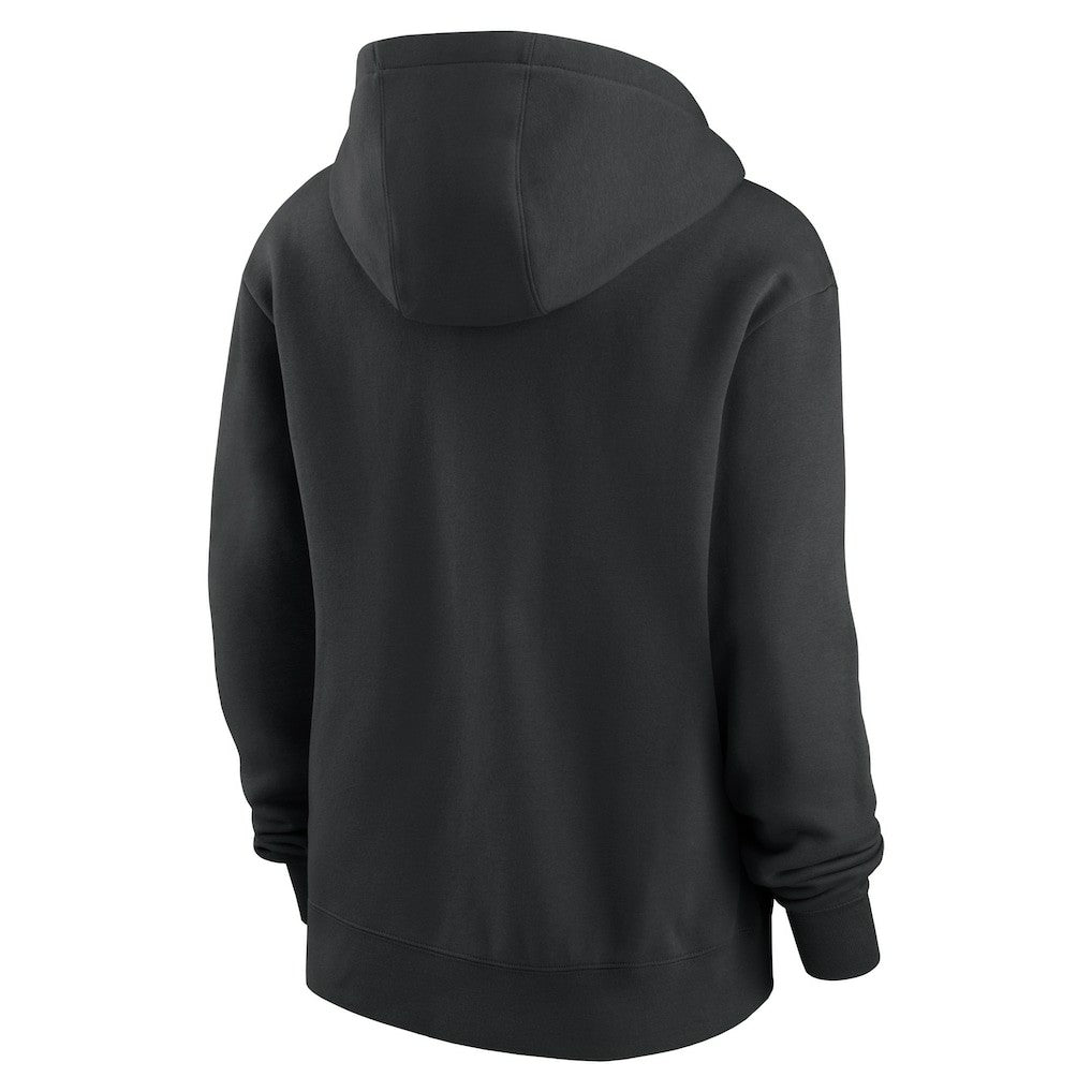 New York Jets Women's Wordmark Club Fleece Pullover Hoodie - Black Hoodies