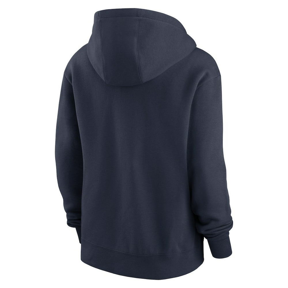 Chicago Bears Women's Wordmark Club Fleece Pullover Hoodie - Navy Hoodies