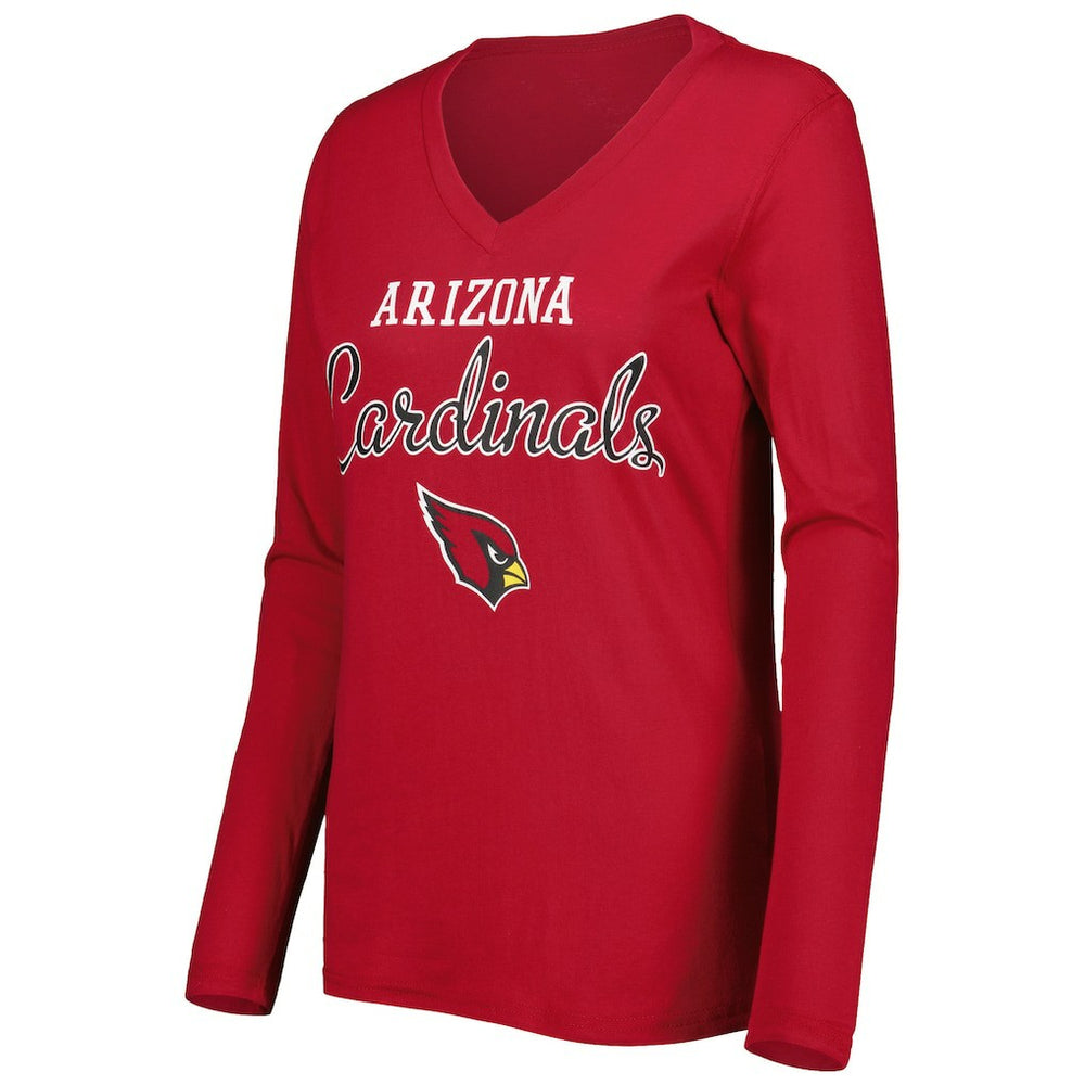 Arizona Cardinals G-III 4Her by Carl Banks Women's Post Season Long Sleeve V-Neck T-Shirt - Cardinal T-shirts