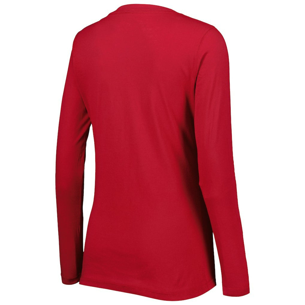 Arizona Cardinals G-III 4Her by Carl Banks Women's Post Season Long Sleeve V-Neck T-Shirt - Cardinal T-shirts