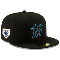 Miami Marlins New Era 2024 Jackie Robinson Day 59FIFTY Fitted Hat - Black Hats