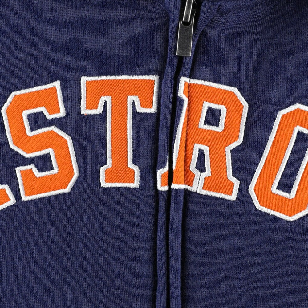 Houston Astros Youth Wordmark Full-Zip Fleece Hoodie - Navy Hoodies