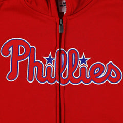 Philadelphia Phillies Youth Wordmark Full-Zip Fleece Hoodie - Red Hoodies