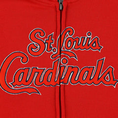 St. Louis Cardinals Youth Wordmark Full-Zip Fleece Hoodie - Red Hoodies
