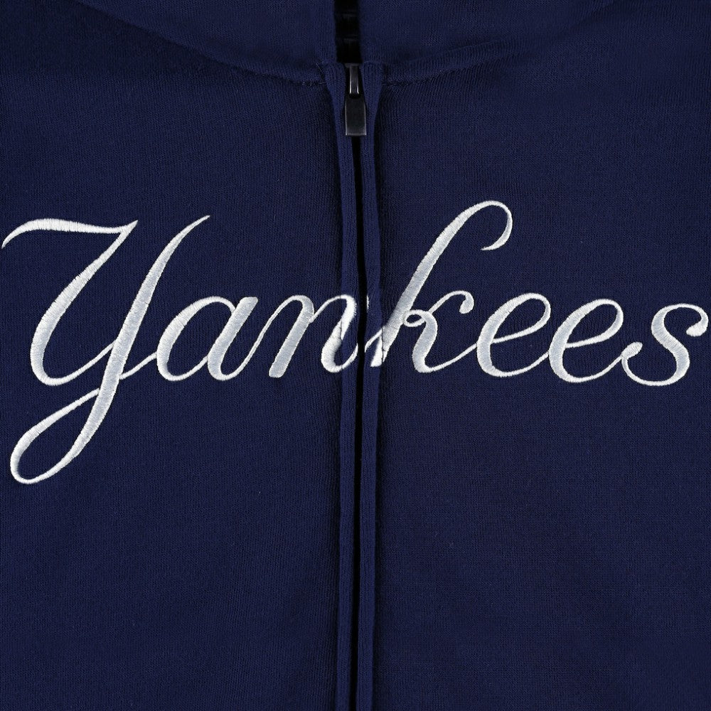 New York Yankees Youth Wordmark Full-Zip Fleece Hoodie - Navy Hoodies