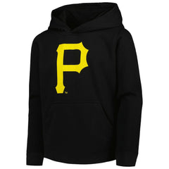 Pittsburgh Pirates Youth Team Primary Logo Pullover Hoodie - Black Hoodies