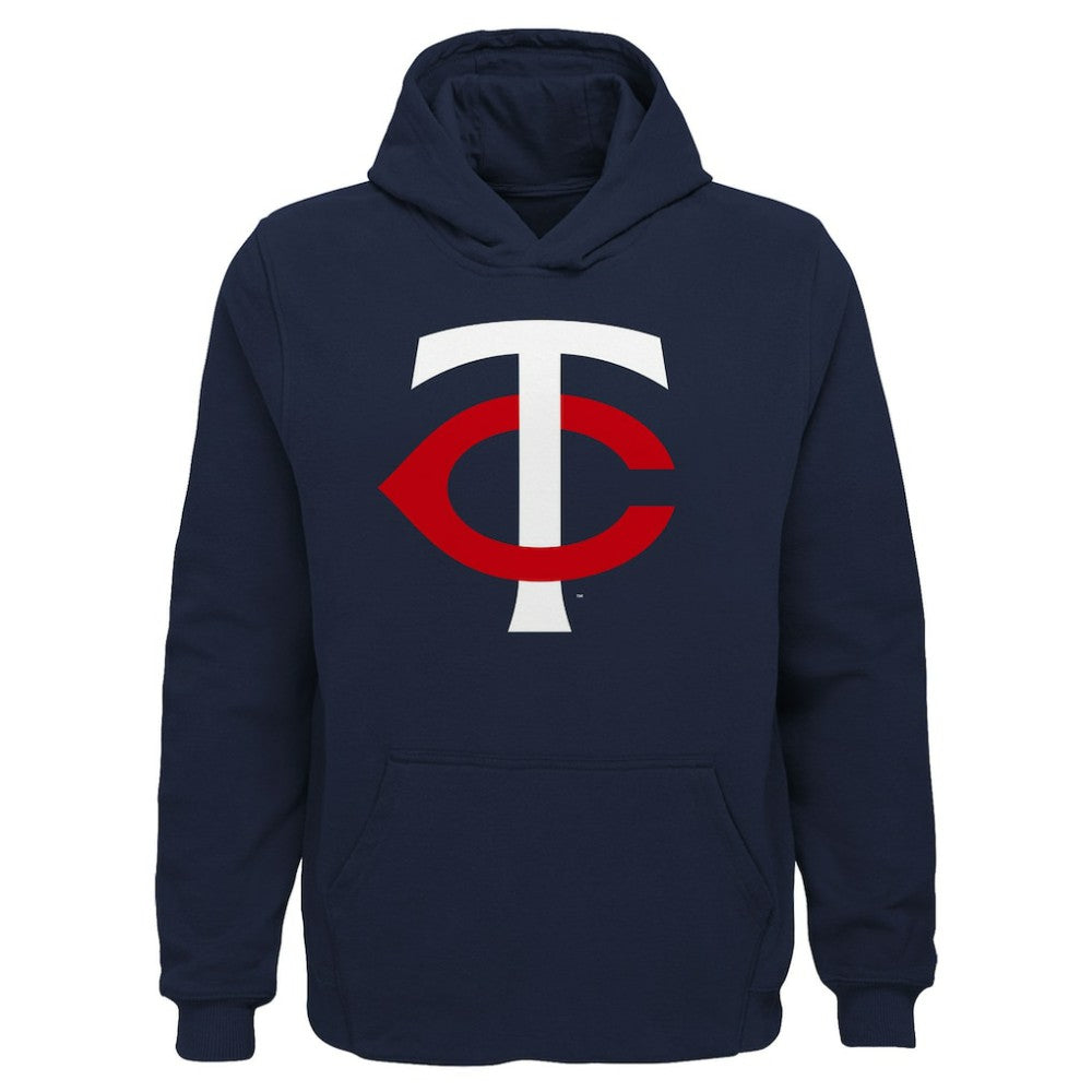 Minnesota Twins Youth Team Primary Logo Pullover Hoodie - Navy Hoodies