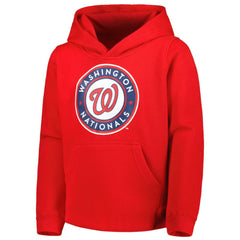 Washington Nationals Youth Team Primary Logo Pullover Hoodie - Red Hoodies
