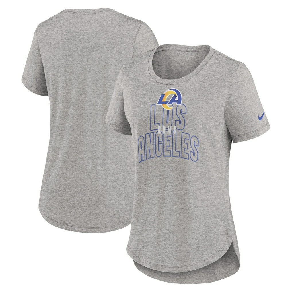 Los Angeles Rams Women's Fashion Tri-Blend T-Shirt - Heather Gray T-shirts