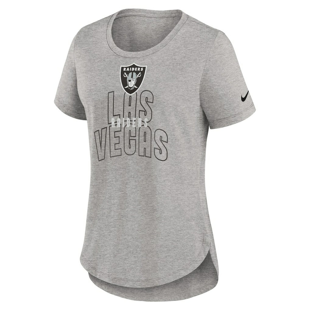 Las Vegas Raiders Women's Fashion Tri-Blend T-Shirt - Heather Gray T-shirts