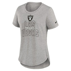 Las Vegas Raiders Women's Fashion Tri-Blend T-Shirt - Heather Gray T-shirts
