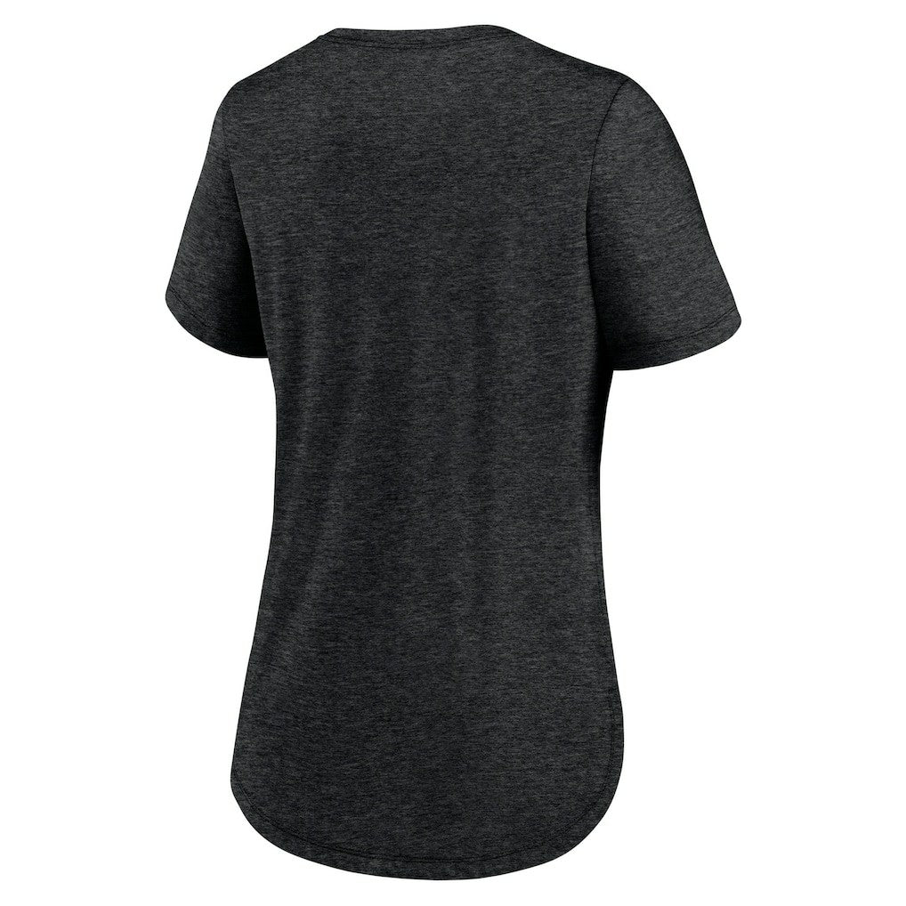 New Orleans Saints Women's Fashion Tri-Blend T-Shirt - Heather Black T-shirts