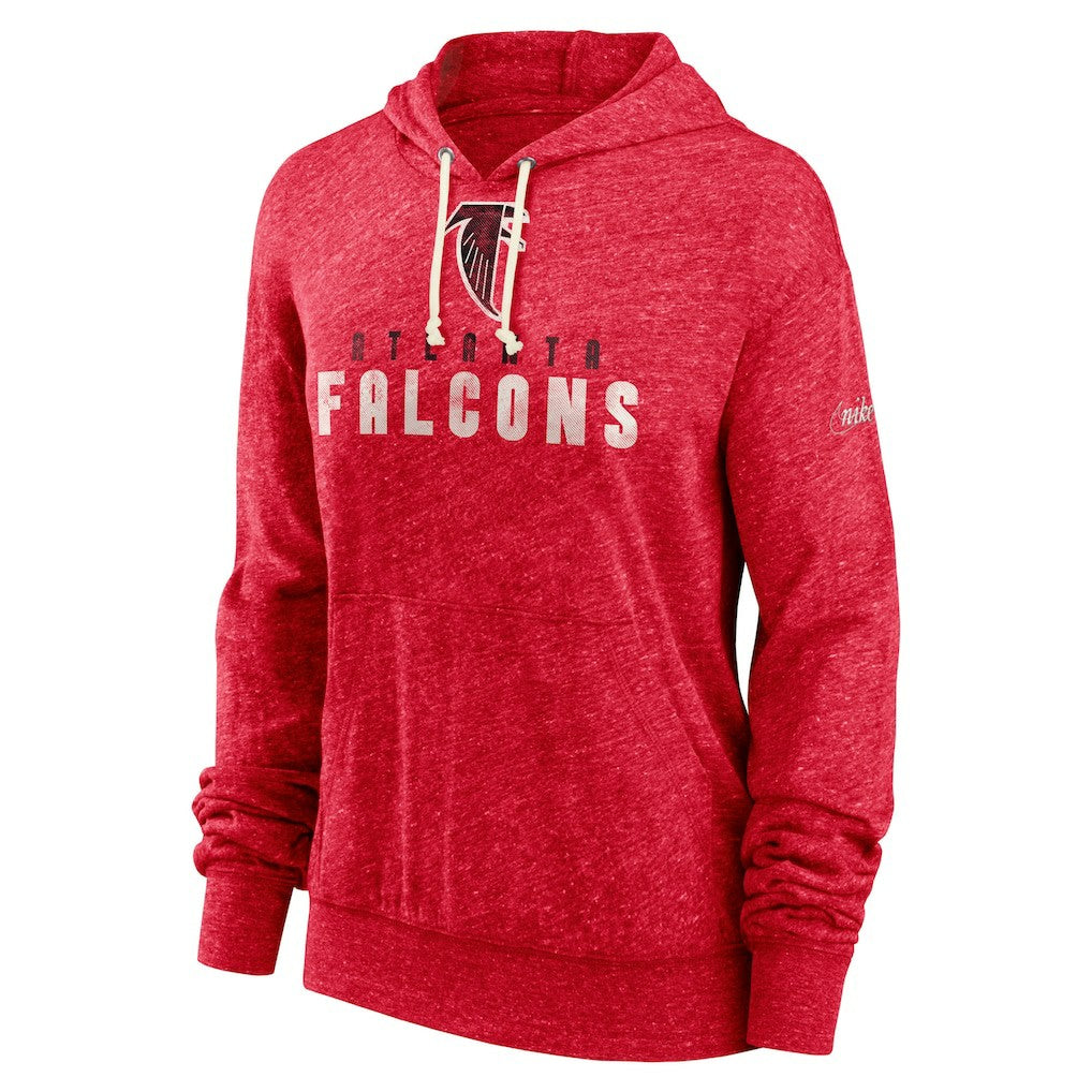 Atlanta Falcons Women's Rewind Gym Vintage Lightweight Pullover Hoodie - Red Hoodies