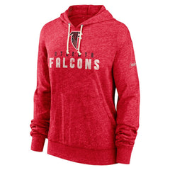 Atlanta Falcons Women's Rewind Gym Vintage Lightweight Pullover Hoodie - Red Hoodies