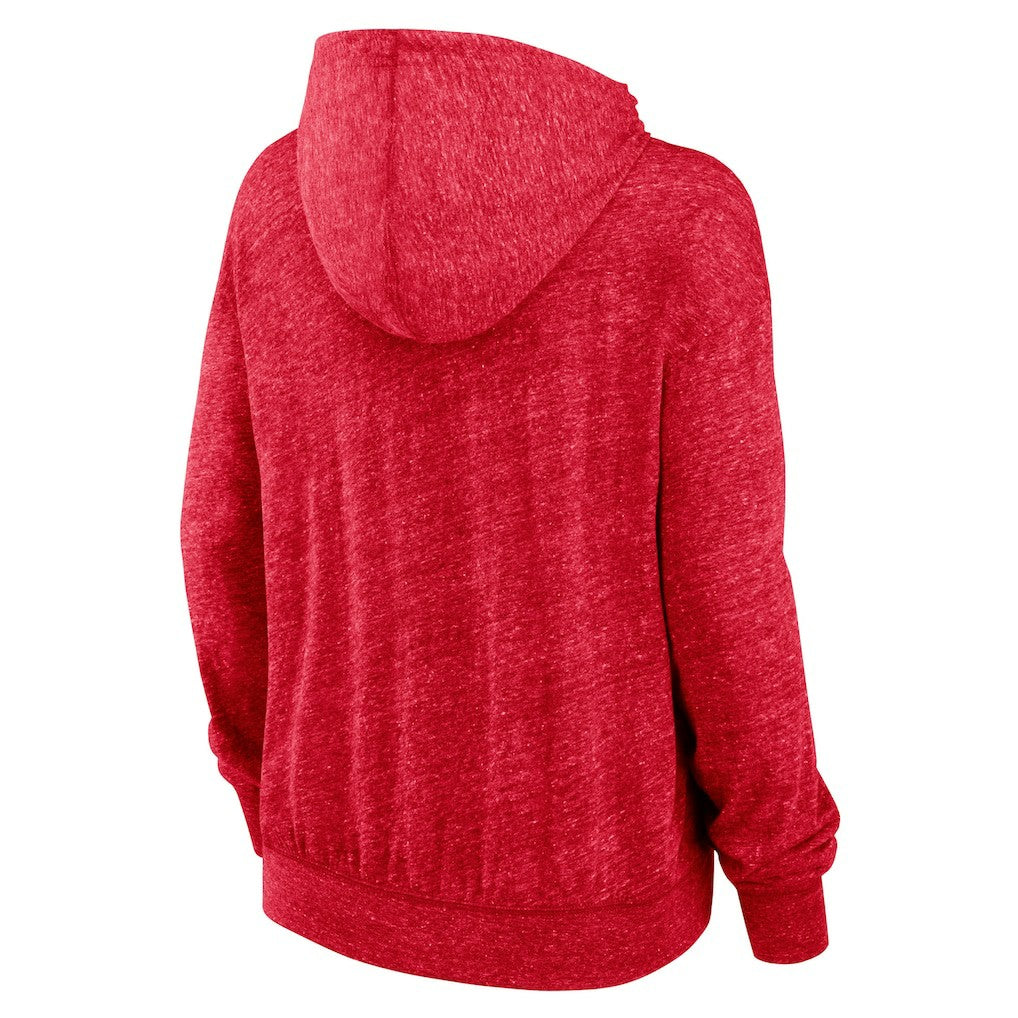 Atlanta Falcons Women's Rewind Gym Vintage Lightweight Pullover Hoodie - Red Hoodies