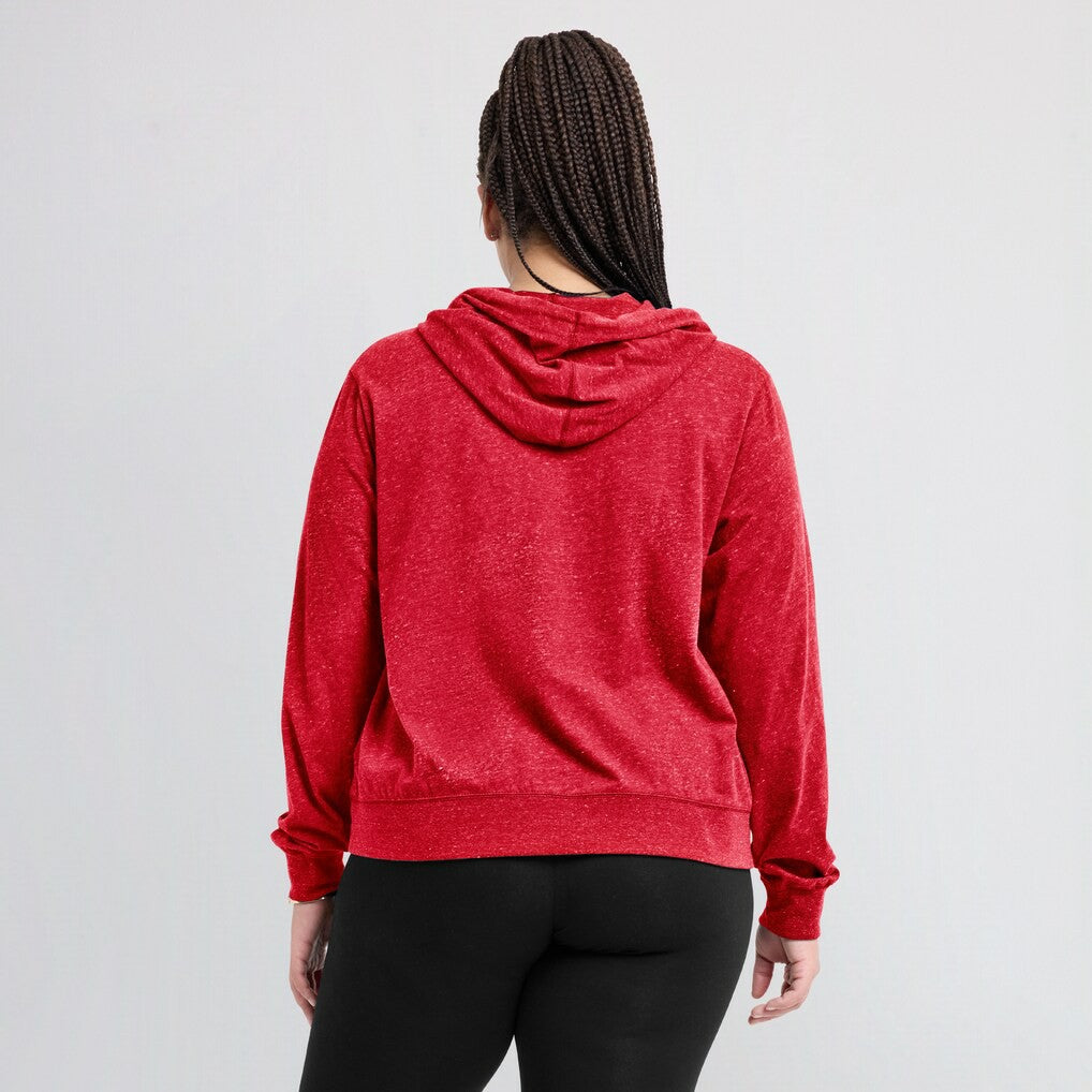 Atlanta Falcons Women's Rewind Gym Vintage Lightweight Pullover Hoodie - Red Hoodies