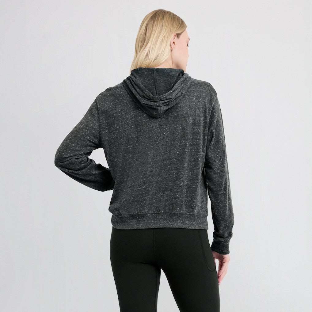New Orleans Saints Women's Rewind Gym Vintage Lightweight Pullover Hoodie - Black Hoodies