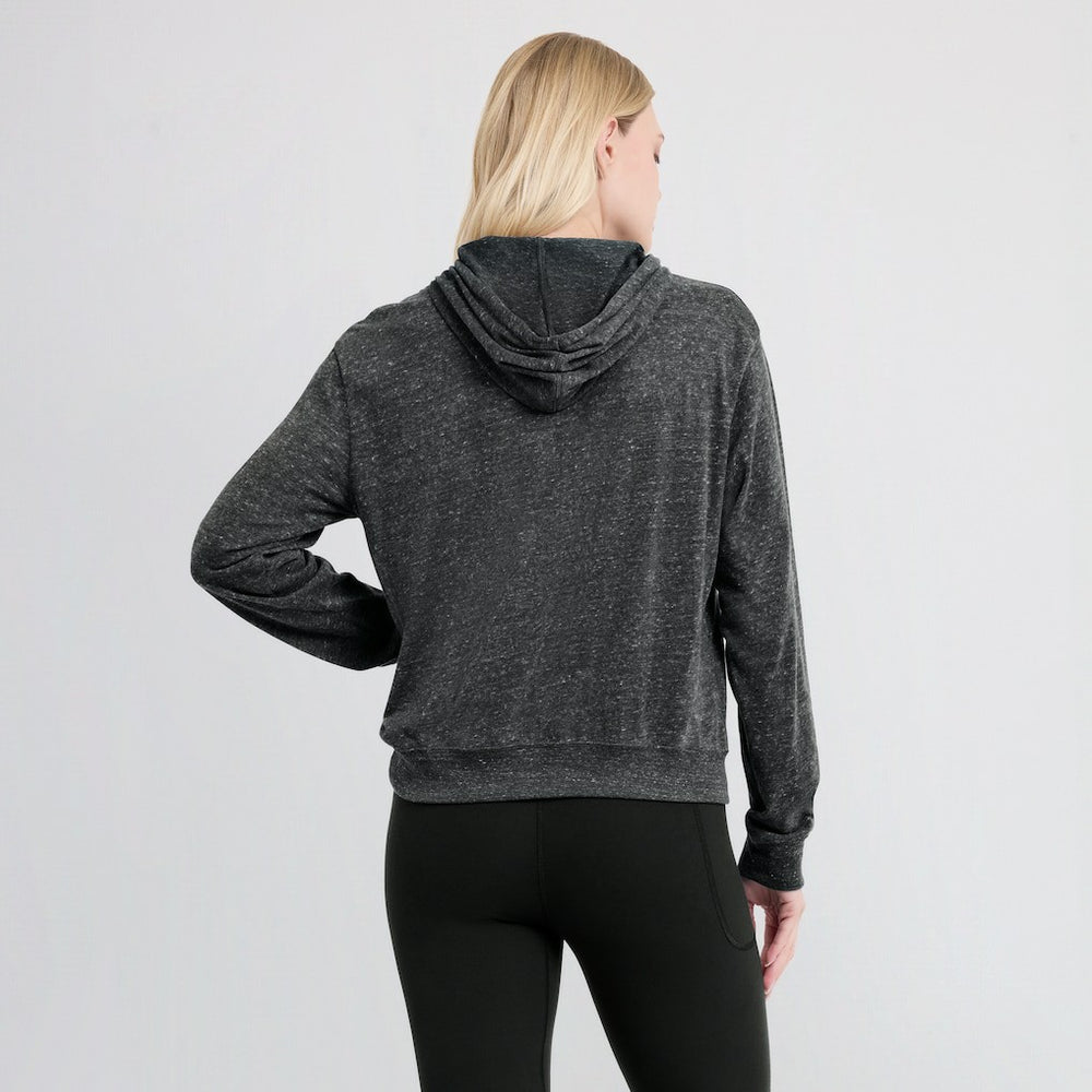 New Orleans Saints Women's Rewind Gym Vintage Lightweight Pullover Hoodie - Black Hoodies