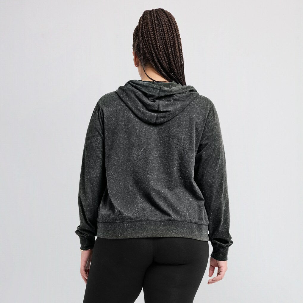 New Orleans Saints Women's Rewind Gym Vintage Lightweight Pullover Hoodie - Black Hoodies