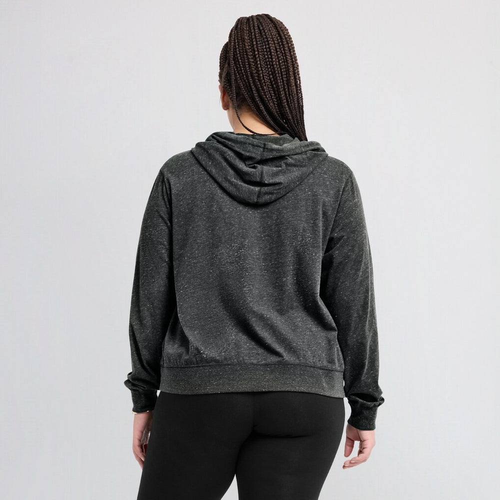 New Orleans Saints Women's Rewind Gym Vintage Lightweight Pullover Hoodie - Black Hoodies