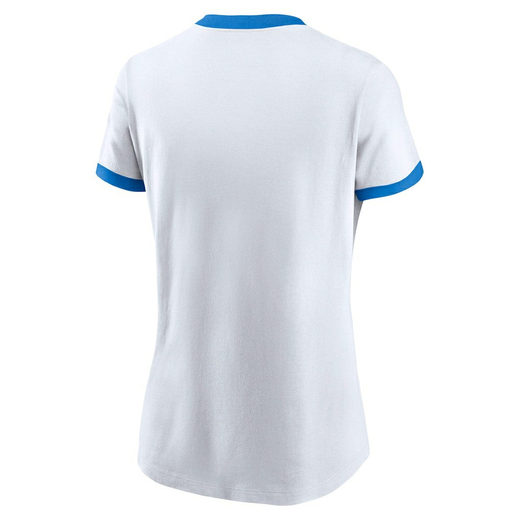 Los Angeles Chargers Women's Rewind Ringer Tri-Blend T-Shirt - White T-shirts