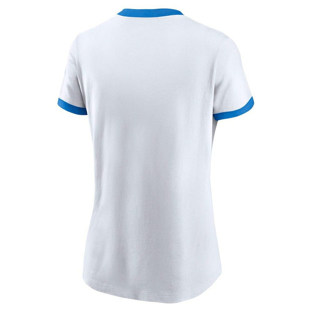 Los Angeles Chargers Women's Rewind Ringer Tri-Blend T-Shirt - White T-shirts