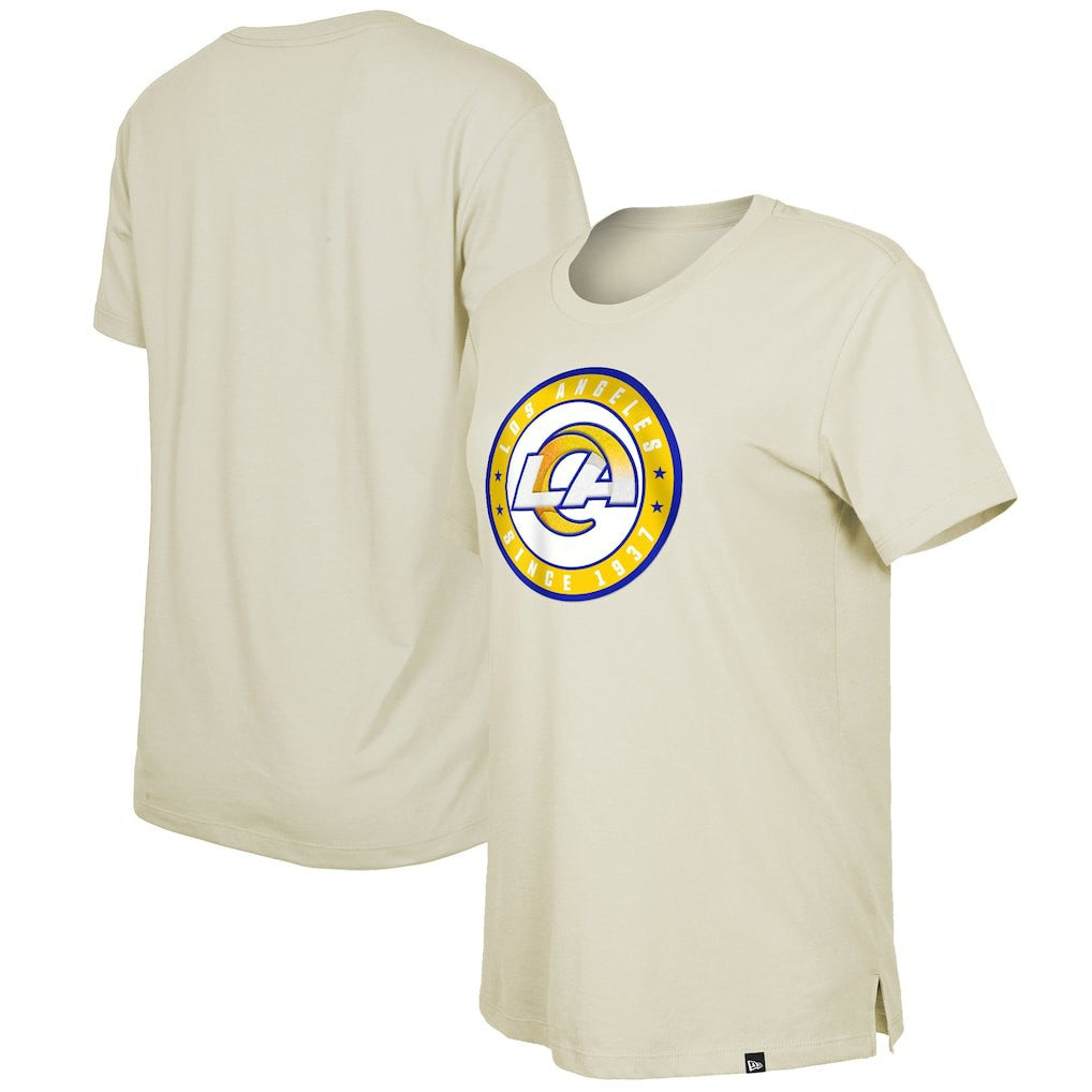 Los Angeles Rams New Era Women's 2023 NFL Draft T-Shirt - Cream T-shirts