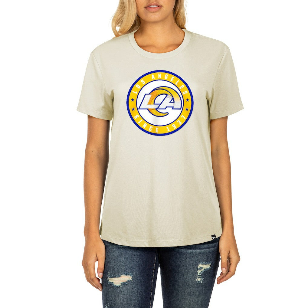 Los Angeles Rams New Era Women's 2023 NFL Draft T-Shirt - Cream T-shirts